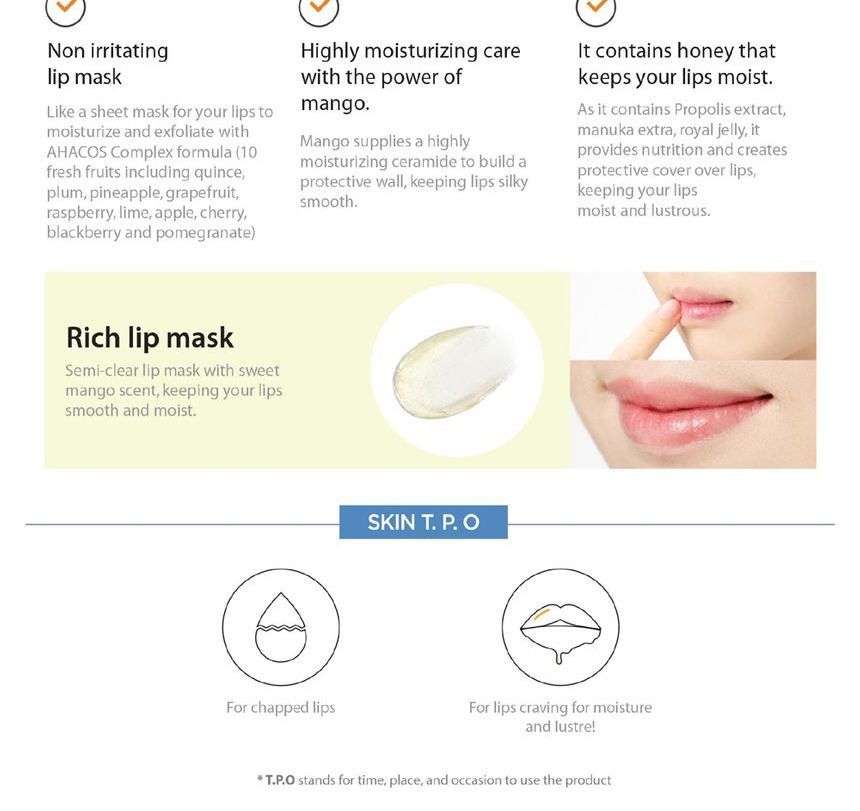 Frudia Mango Honey Lip Mask 10g