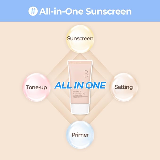 Numbuzin No.3 Porcelain Base-Skip Tone up Beige 50ml