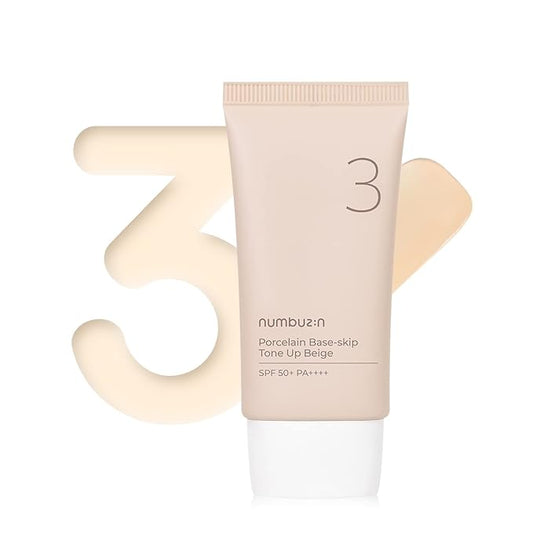 Numbuzin No.3 Porcelain Base-Skip Tone up Beige 50ml
