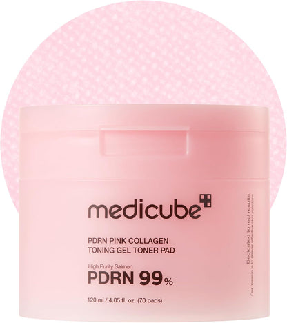 Medicube PDRN Pink Collagen Toning Gel Toner Pad 70ea