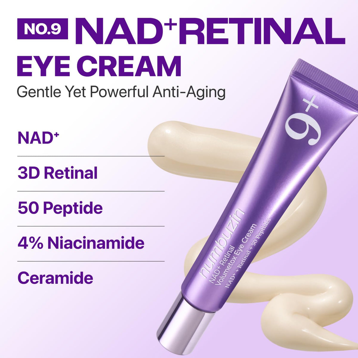 Numbuzin No.9 NAD+ Retinal Volumetox Eye Cream 20ml