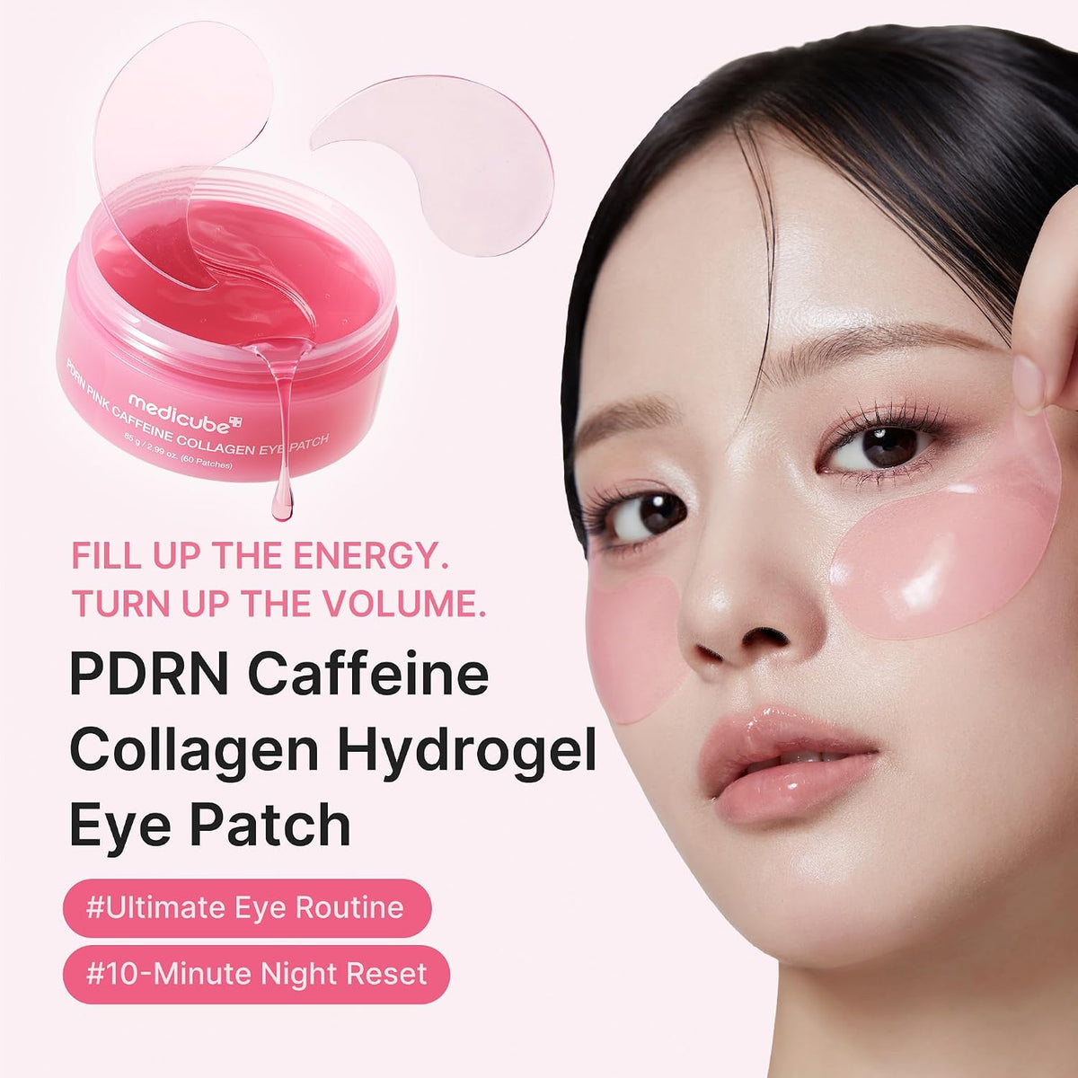 Medicube PDRN Pink Caffeine Collagen Eye Patch 60pc
