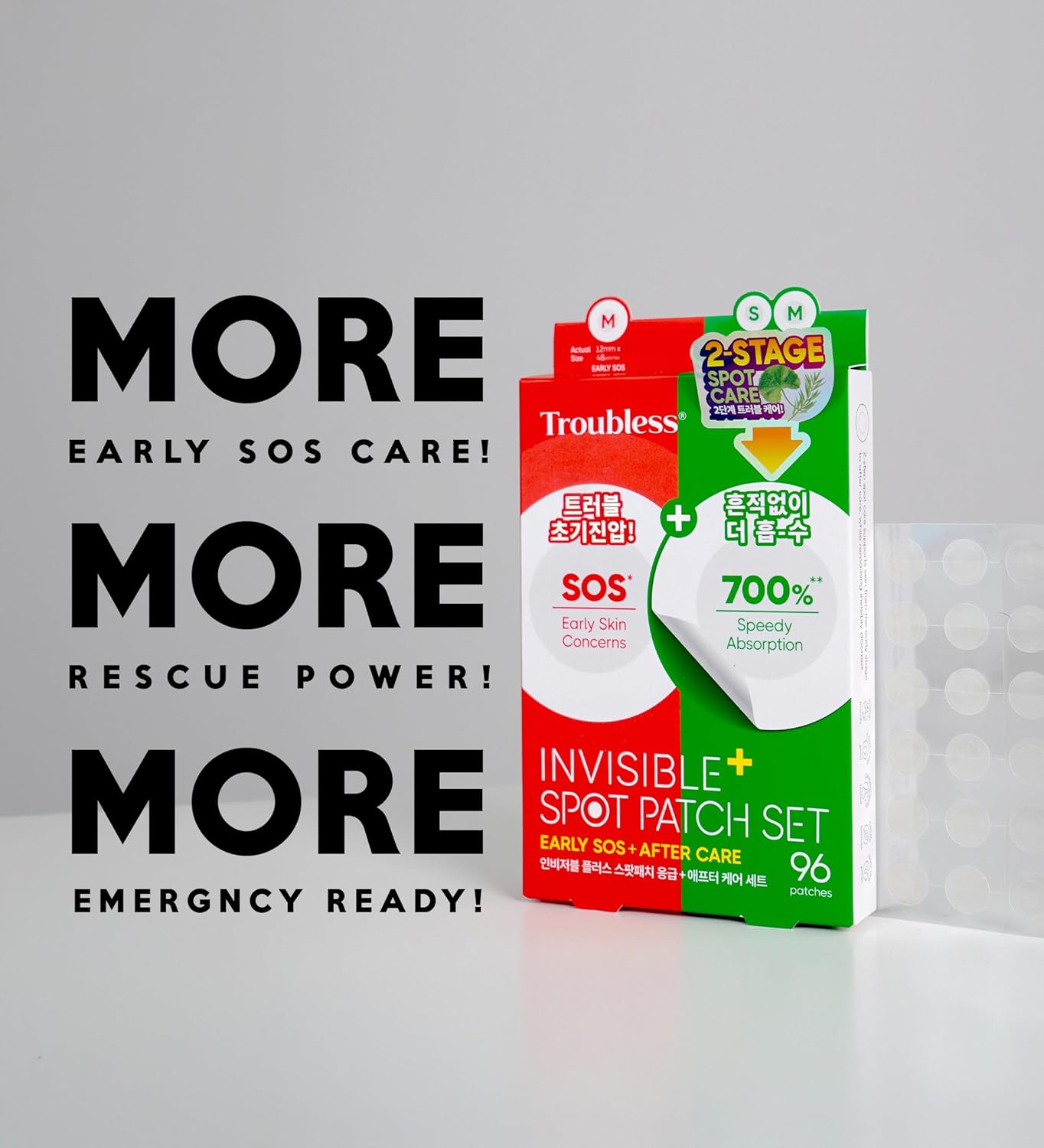 Troubless Invisible Pimple Spot Patch Early Sos + After Care