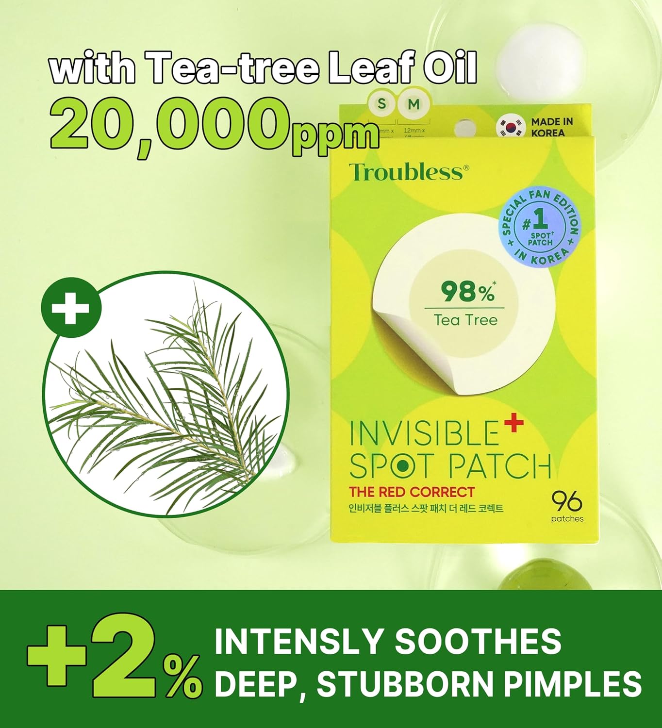 Troubless Invisible Pimple Spot Patch The Red Correct