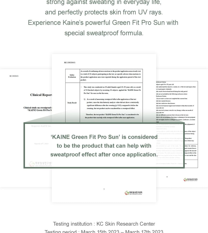 Kaine Green Fit Pro Sun SPF 50+ 55ml