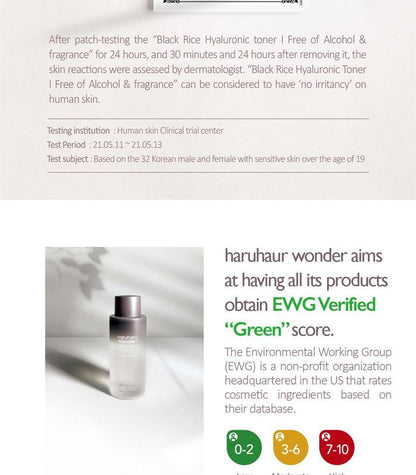 Haruharu Wonder WONDER Black Rice Hyaluronic Toner 150ml